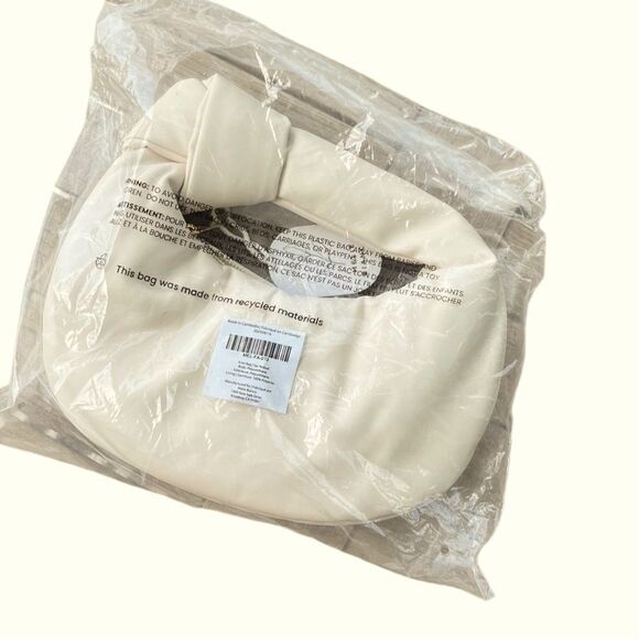 Melie Bianco Ivory Faux Leather Knot Bag NWT - Picture 12 of 16